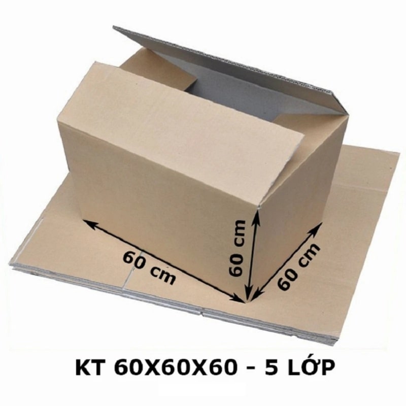 Thùng carton loại 60x60x60 chất lượng cao của Tùng Phát